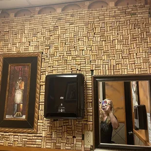 Wine cork wall