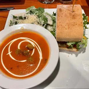 Chicken and fried green tomato lunch special