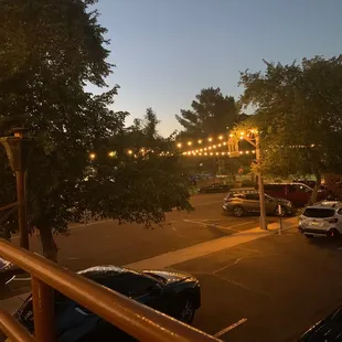 a view of the parking lot