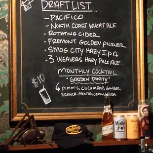 their draft list and monthly $10 cocktail rotate a lot more - this was last Sunday's