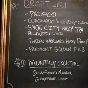 last week's $10 "monthly cocktail", though it sometimes changes more often than once a month