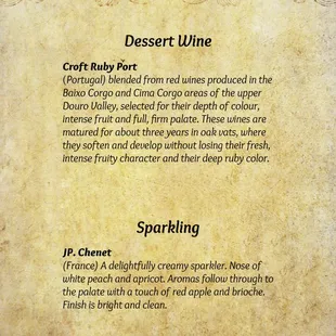 Dessert &amp; Sparkling