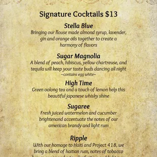 Signature Cocktails