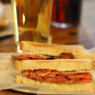 Bacon, lettuce and tomato sandwich! Loved it