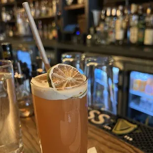 Dark and stormy cocktail
