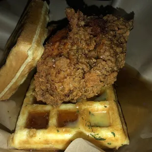 Chicken and waffles