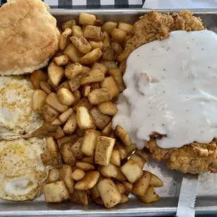 Cow Meets Chicken breakfast.