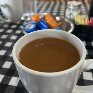 That is a good cup of diner coffee!