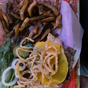 Chicken Fried Bacon Chipotle BBQ Burger