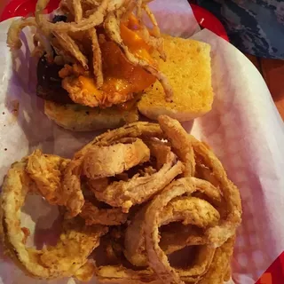 Chicken Fried Bacon Chipotle BBQ Burger