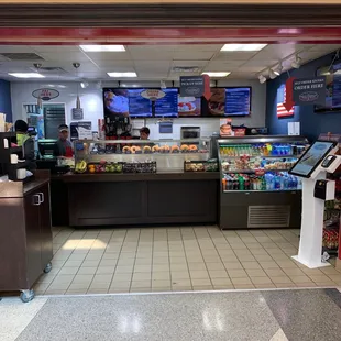 the inside of the store