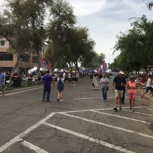 Streets full of vendors.  All types of bbq food