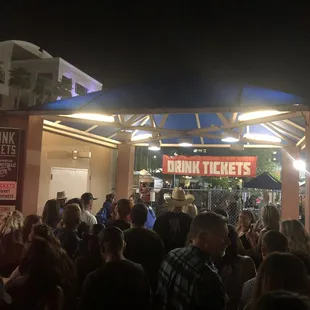 Lines for Drink Tickets..