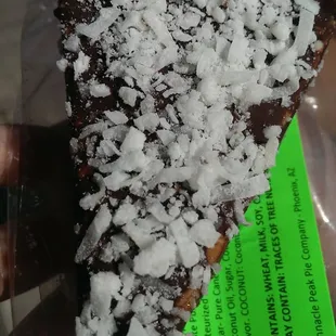 Chocolate dipped and coconut sprinkled key lime pie!