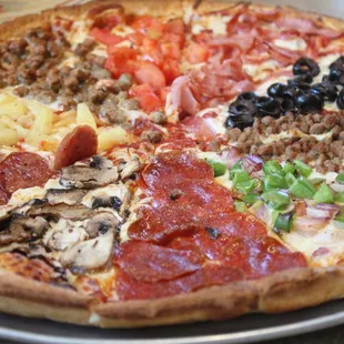 NEW! Tulsa Specialty Pizza with a different single topping on each slice!!