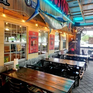 Sept 2022: A section of the outside patio