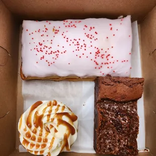 a variety of desserts