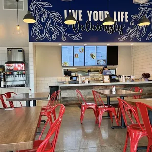 You order at the counter, and they bring your food to you.