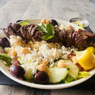 Rice Bowl with Steak Skewer