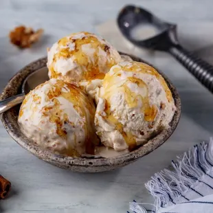 a bowl of ice cream