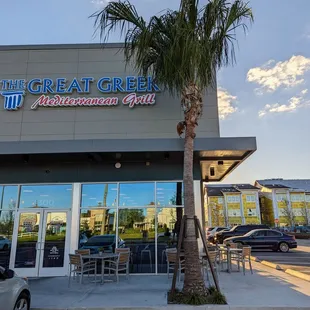 the front of the restaurant