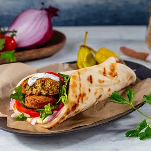 a pita sandwich