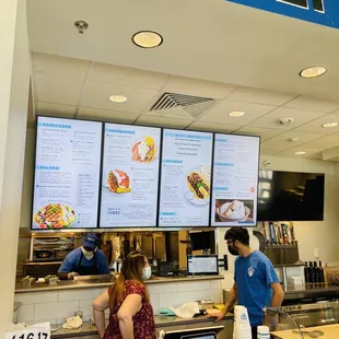 two people ordering food