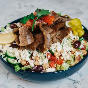Classic Greek Salad w/ Gyro Meat