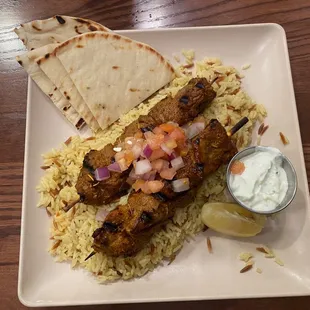 Australian Lamb Souvlaki Plate
