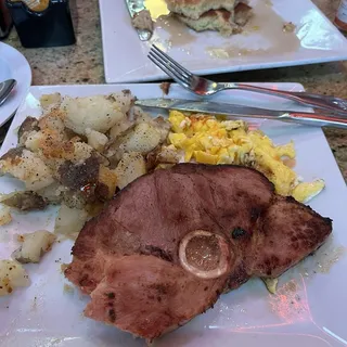 2 Jumbo Eggs with Ham