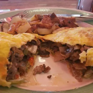 Philly Cheesesteak Omelette