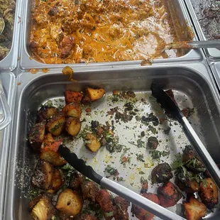 Butter Chicken   Curries (top) Chicken Tikka (bottom)