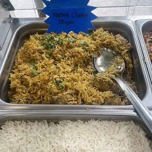 Nellore chicken biryani Plain rice