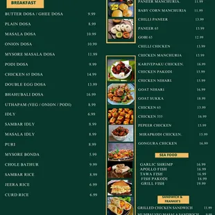 the menu
