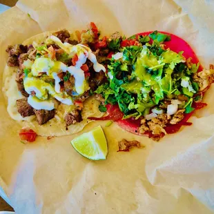 911 Tacos - ribeye &amp; chicken tacos