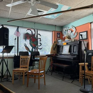 Stage. Seems they have entertainment at times.