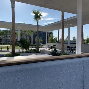 Outside covered seating