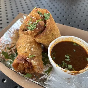 Birria Egg Rolls
