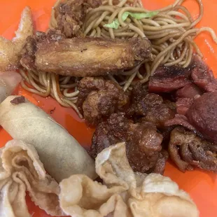 My sons plate from buffet