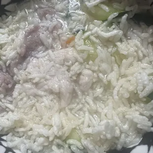 Sizzling rice soup