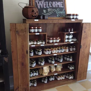 Various local jams and jellies