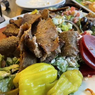 Greek salad - piled high!