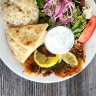 a plate of food on a table