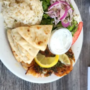 a plate of food on a table