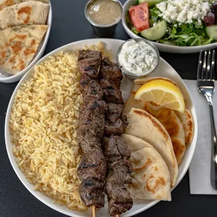 pork souvlaki plate