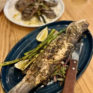 Grilled Whole Branzino! So delicious. Juicy and light.