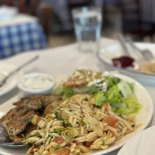 Chicken Souvlaki with Orzo