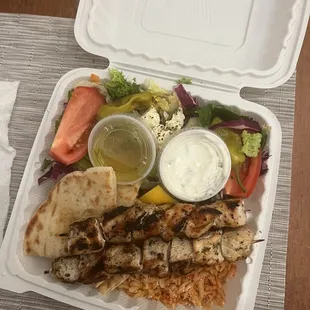 Chicken Souvlaki Platter