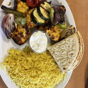 Chicken kabob platter. Really good!