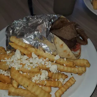 Gyro combo w/ Greek fries